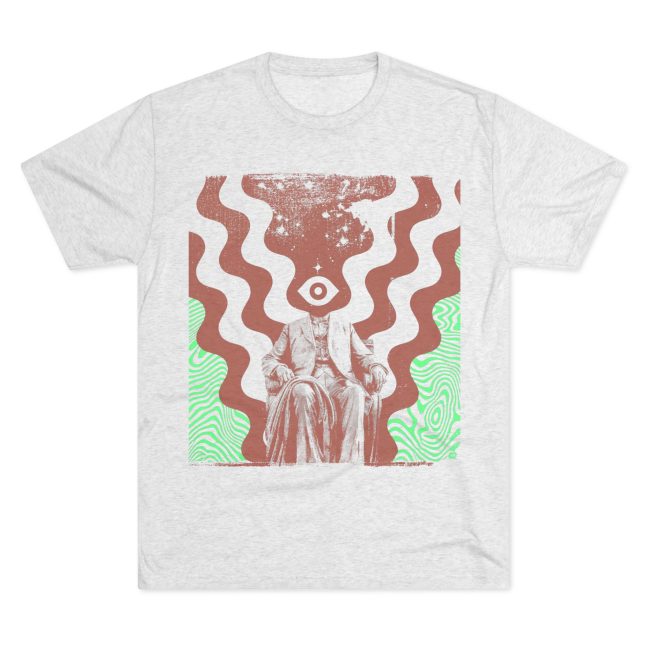 Cosmic Vibes Unisex Tri-Blend Crew Tee, Retro Graphic Tee, Casual Everyday Wear, Unique Art T-Shirt, Gift for Art Lovers, Festival Apparel