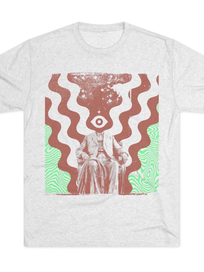 Cosmic Vibes Unisex Tri-Blend Crew Tee, Retro Graphic Tee, Casual Everyday Wear, Unique Art T-Shirt, Gift for Art Lovers, Festival Apparel