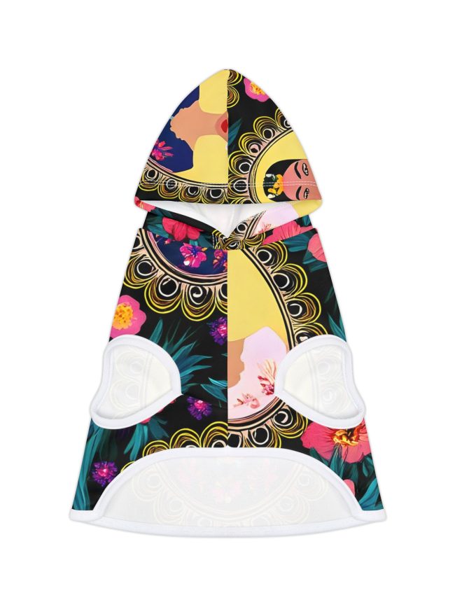 Colorful Pet Hoodie with Floral Designs, Stylish Dog Apparel, Cute Pet Outfit, Pet Fashion for Dog Lovers, Gift for Pet Birthdays