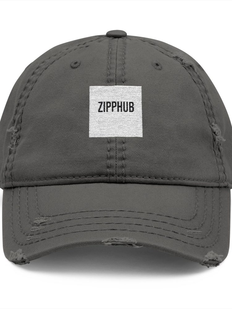 ZIPP HUB Distressed Dad Hat - Casual Embroidered Cap for Everyday Wear