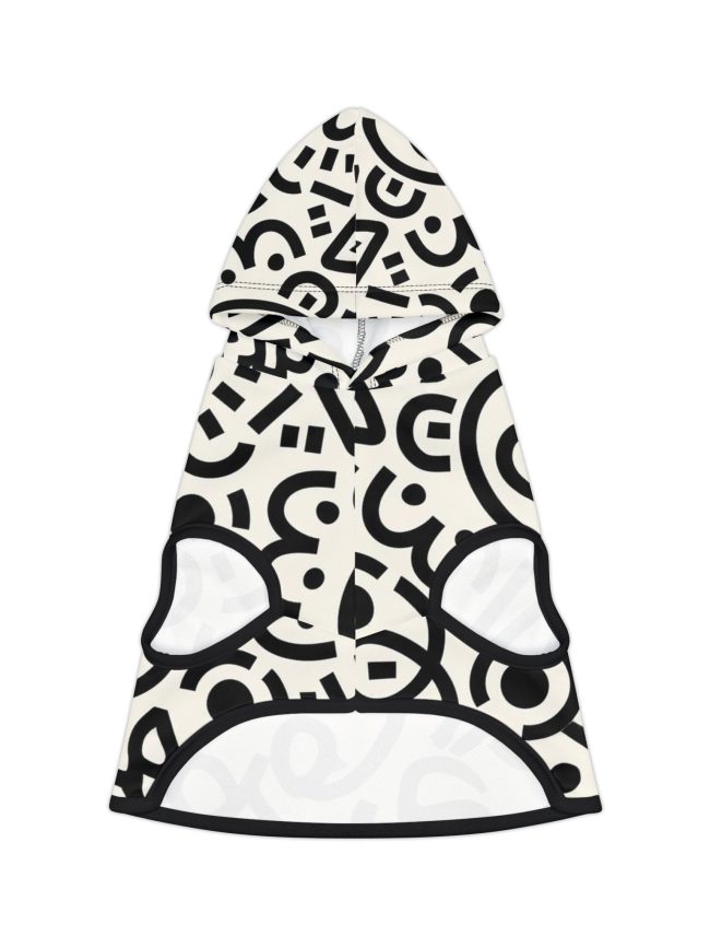Stylish Black and White Pet Hoodie, Cozy Sweater for Dogs, Cute Pet Apparel, Gift for Pet Lovers, Fun Pet Fashion, Hoodie for Small Dogs