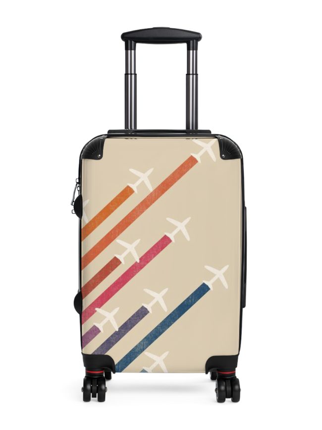 Stylish Travel Suitcase - Vintage Airplane Design, Perfect for Adventure Lovers, Lightweight Luggage, Travel Accessory, Vacation Gear