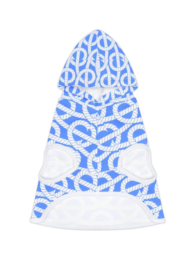 Trendy Pet Hoodie for Stylish Dogs, Nautical Rope Design, Cozy Canine Apparel, Great for Parties and Gifts