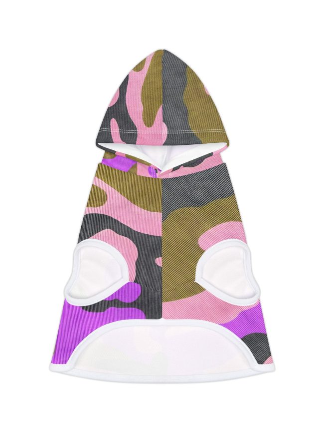 Stylish Camo Pet Hoodie, Cozy Dog Outfit, Pink Camo Pet Apparel, Trendy Pet Fashion, Pet Holiday Gift, Dog Hoodie for All Seasons