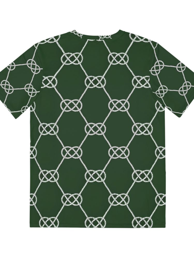 Stylish Knot Pattern Men's Polyester Tee - Perfect for Casual Outings