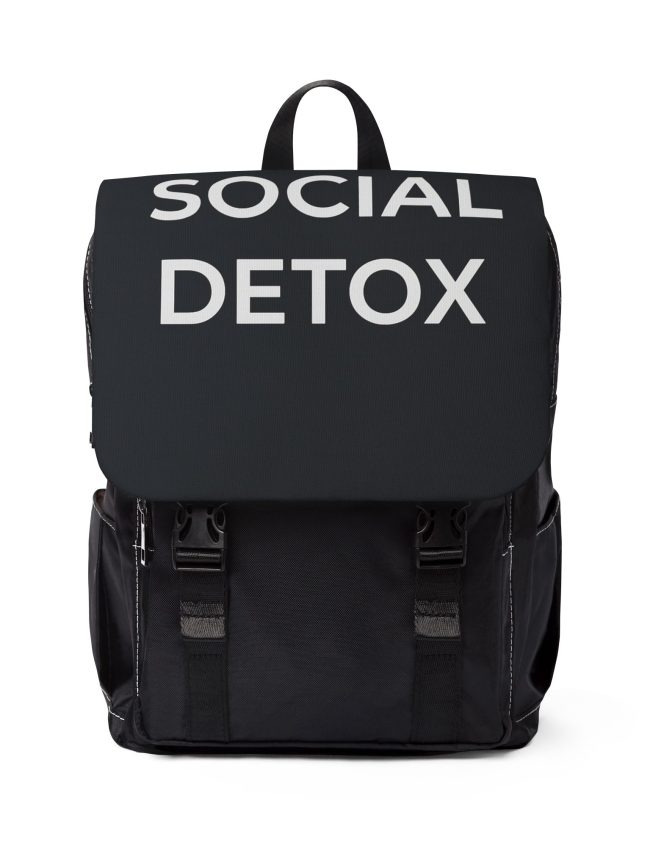 Social Detox Unisex Casual Shoulder Backpack - Trendy Everyday Bag