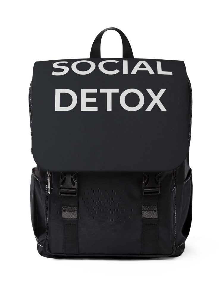 Social Detox Unisex Casual Shoulder Backpack - Trendy Everyday Bag