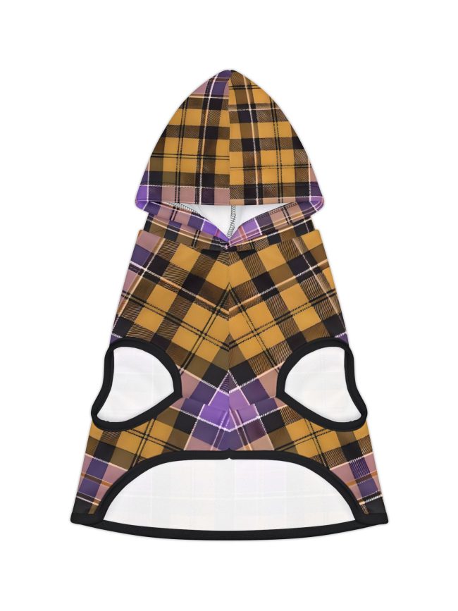 Cozy Plaid Pet Hoodie, Stylish Dog Outfit, Warm Pet Clothing, Fall Fashion for Pets, Perfect Gift for Pet Lovers