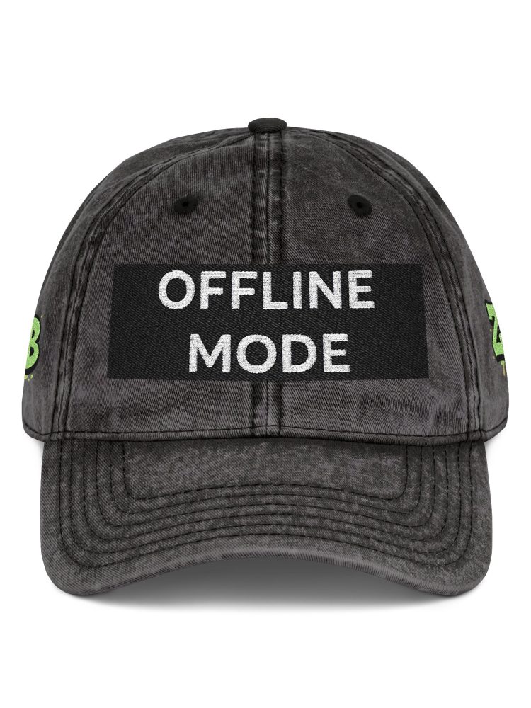 Vintage Offline Mode Cap - Retro Embroidered Baseball Hat