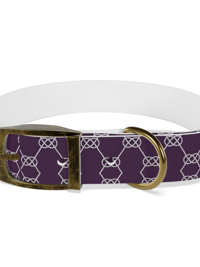 Stylish Dog Collar with Elegant Knot Design, Pet Accessory, Dog Fashion, Gift for Dog Lovers, Adjustable Collar, Purple Dog Collar