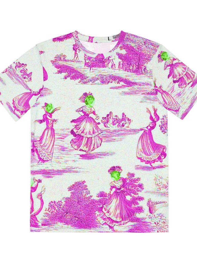 Whimsical Vintage-Inspired Men's Polyester Tee - Fun and Quirky Design for Casual Wear