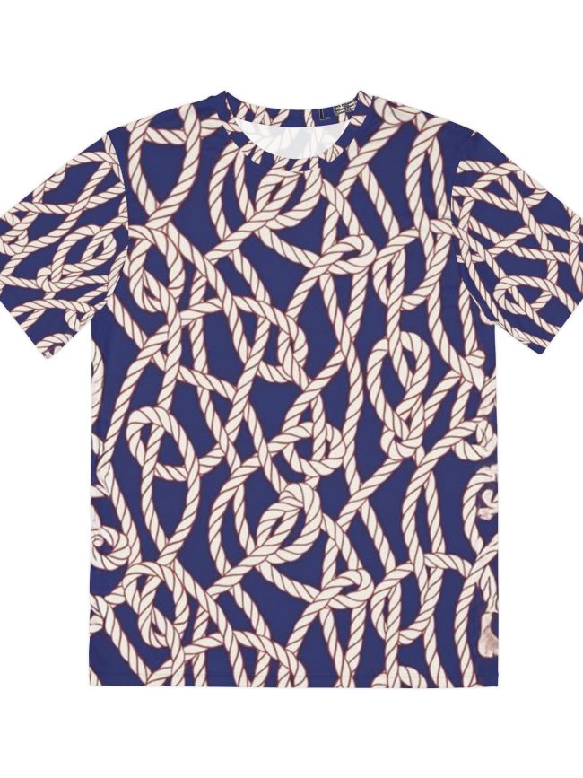 Nautical Knot Men's Polyester Tee - Perfect for Summer Adventures