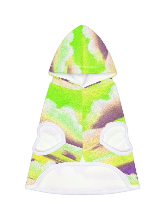 Vibrant Cloud Print Pet Hoodie - Cozy Dog Sweater for Fall, Outdoor Adventures, Cute Pet Apparel, Dog Fashion, Pet Gift
