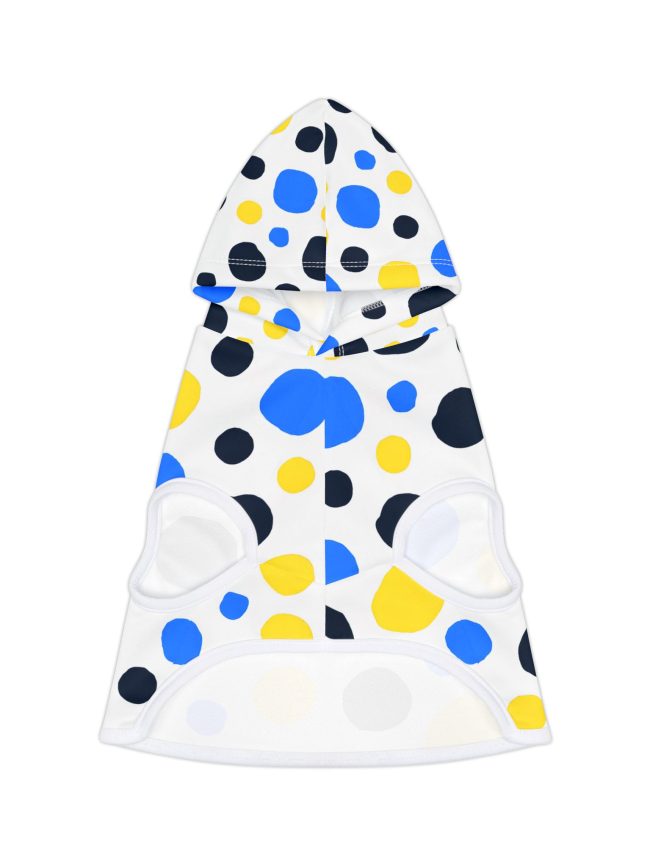 Colorful Polka Dot Pet Hoodie, Cute Dog Sweater, Adorable Cat Outfit, Fun Pet Gift, Pet Apparel for Special Occasions