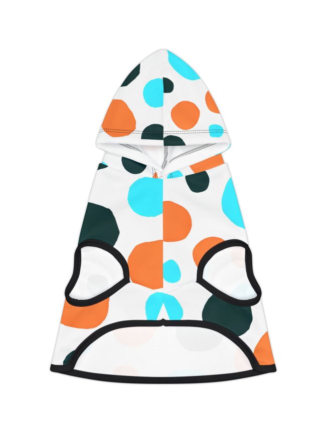 Colorful Polka Dot Pet Hoodie, Trendy Dog Sweatshirt, Cozy Pet Apparel, Funky Pet Outfit, Cute Dog Fashion