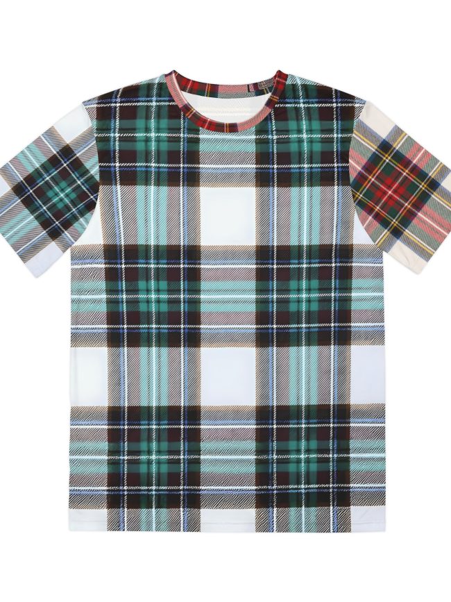 Men's Stylish Plaid Tee - Casual & Comfortable for Every Occasion