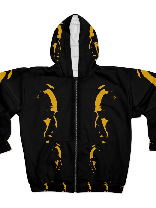 Vibrant Artistic Unisex Zip Hoodie, Cozy Layer for Art Lovers, Perfect for Everyday Wear, Statement Fashion, Unique Gift Idea