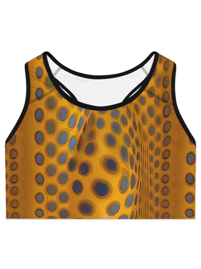Vibrant Patterned Sports Bra, Activewear for Women, Fitness Bra, Yoga Top, Workout Clothing, Unique Sportswear