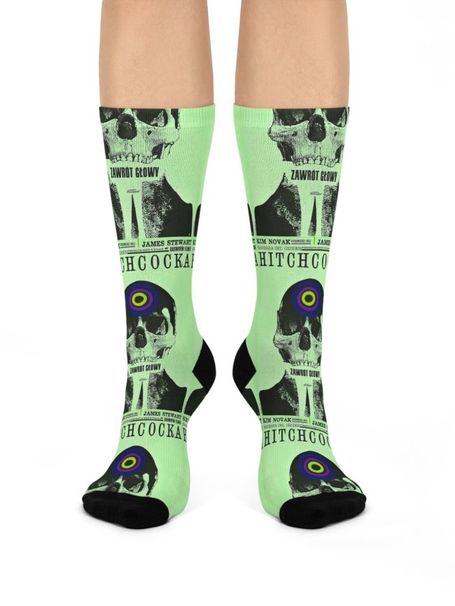 Quirky Horror-Themed Cushioned Crew Socks | Perfect for Halloween, Cozy Evenings, or Fun Gift Ideas
