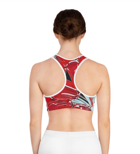 Vibrant Floral Sports Bra, Activewear for Fitness, Gym Lovers, Workout Gear, Gift for Her, Summer Style - Image 8