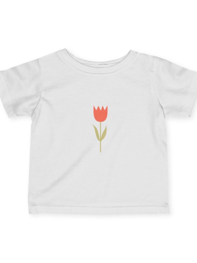 Infant Flower Jersey Tee - Adorable Baby Shirt, Cute Toddler Gift, Spring Fashion, Baby Shower Present, Nature-Inspired Top