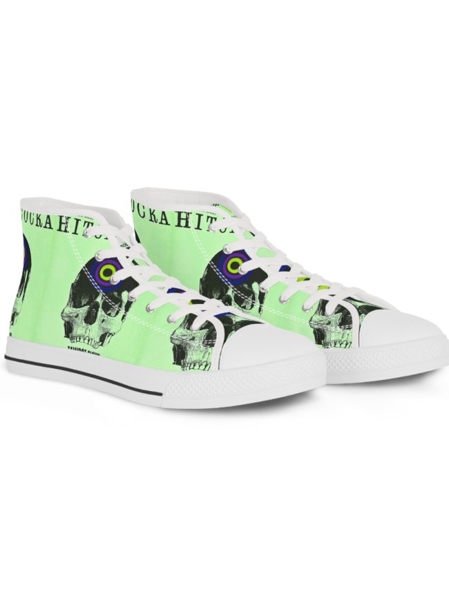 Stylish High Top Sneakers for Men – Edgy Streetwear, Unique Gift for Him, Trendy Footwear, Cool Casual Style