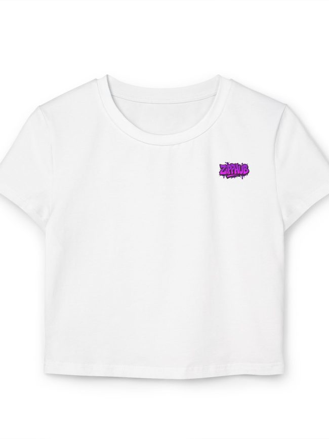 Chic Women's Baby Tee - Trendy Crop Top for Casual Days, Summer Outing, Music Festivals, Graphic Tee, Cute Everyday Style