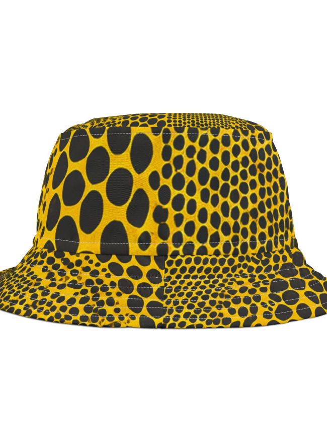 Trendy Yellow Polka Dot Bucket Hat - Perfect Summer Accessory