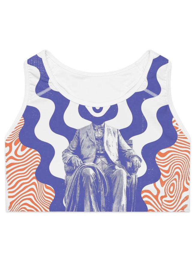 Trippy Art Sports Bra – Unique Workout Top, Activewear, Gym Wear, Gift for Fitness Lovers, Trendy Athleisure