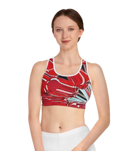 Vibrant Floral Sports Bra, Activewear for Fitness, Gym Lovers, Workout Gear, Gift for Her, Summer Style - Image 7