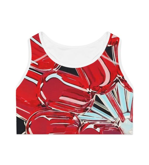 Vibrant Floral Sports Bra, Activewear for Fitness, Gym Lovers, Workout Gear, Gift for Her, Summer Style - Image 5