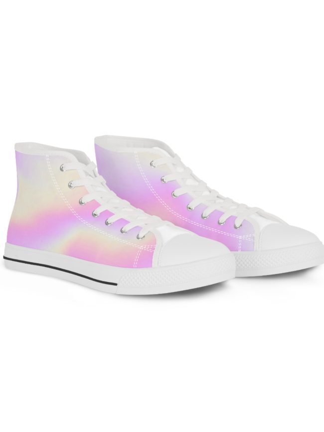 Vibrant Pastel High Top Sneakers for Men, Trendy Canvas Kicks, Fashion Sneakers, Casual Footwear, Gift for Him