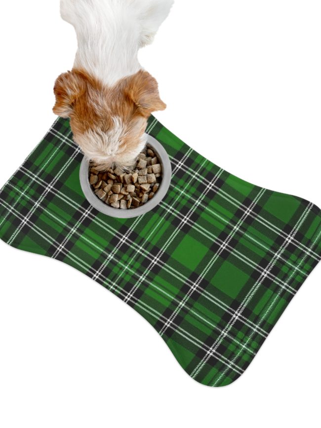 Plaid Pet Feeding Mat - Stylish Dog & Cat Dish Mat for Home Decor