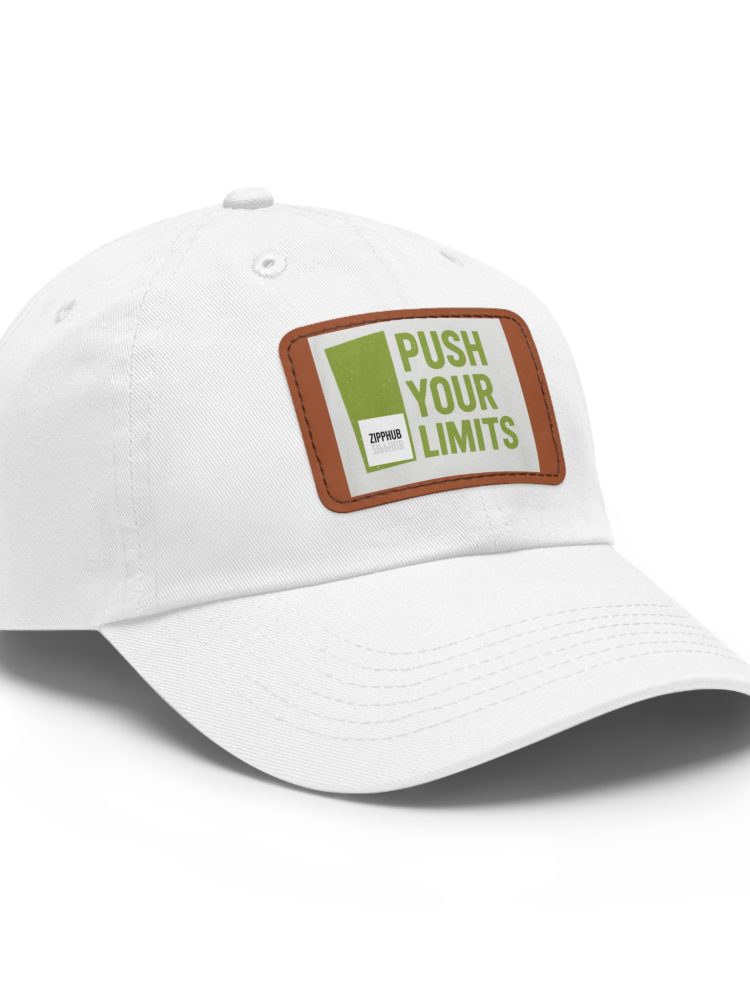 Inspirational Dad Hat - "Push Your Limits" Leather Patch Cap