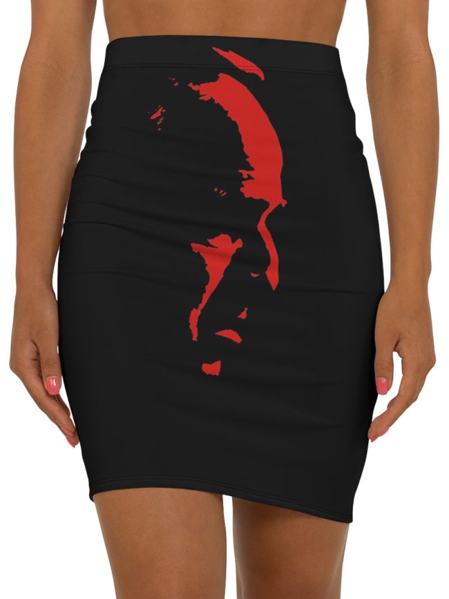 Women's Mid-Waist Pencil Skirt (AOP)