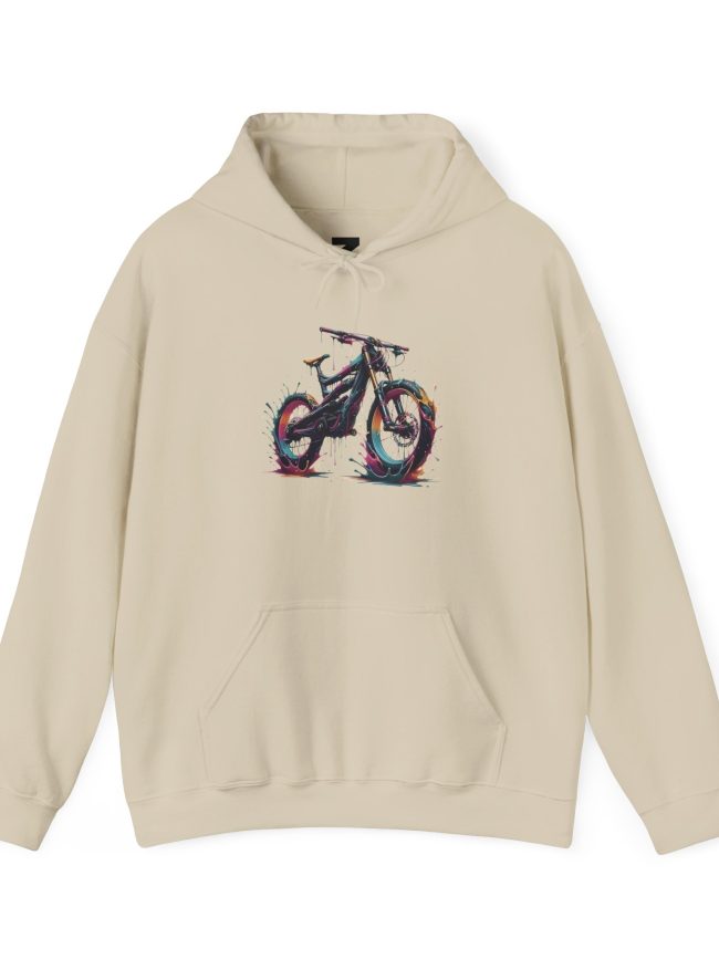Bike Graphic Unisex Hooded Sweatshirt, Cozy Sweatshirt for Biking Enthusiasts, Gift for Cyclists, Sports Apparel, Adventure Hoodie