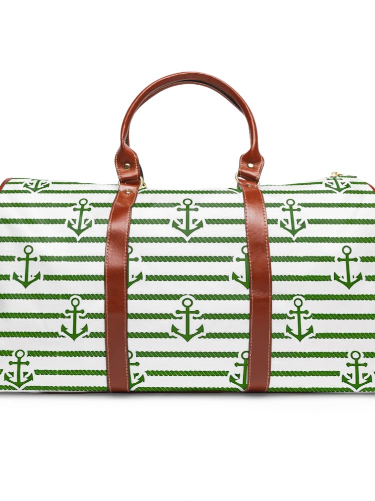Anchor Pattern Waterproof Travel Bag for Adventures, Weekend Getaways, Nautical Lovers, Beach Vacations, Stylish Gym Bag
