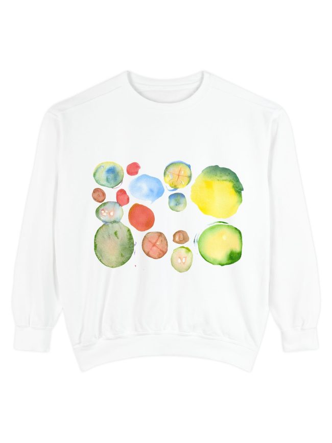 Colorful Watercolor Sweatshirt, Cozy Fashion Top, Gift Idea for Art Lovers, Casual Wear, Spring Style, Unisex Pullover