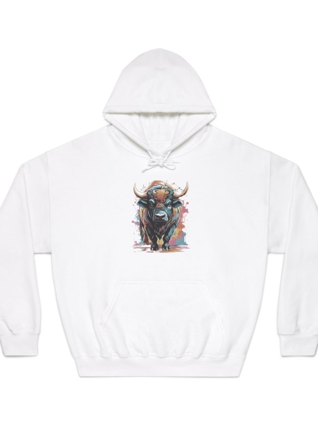 Colorful Bison Art Hoodie, Unisex Sweatshirt, Perfect Gift for Nature Lovers, Cozy Casual Wear, Great for Outdoors and Gatherings