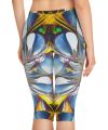 Vibrant Abstract Capri Leggings for Women, Colorful Activewear, Stylish Fitness Leggings, Trendy Yoga Pants, Unique Exercise Apparel