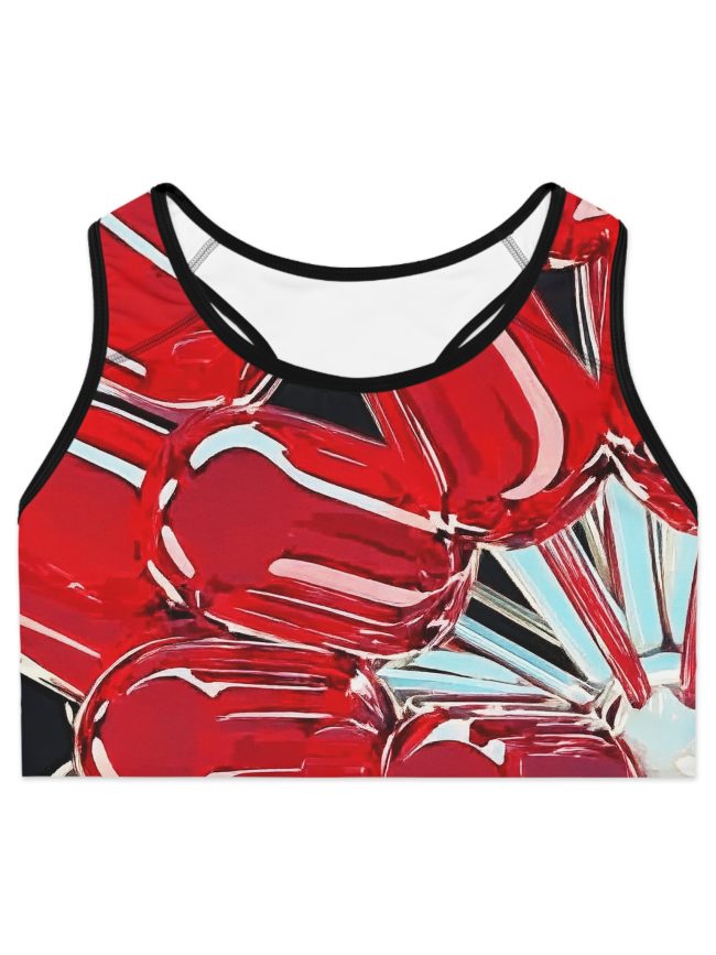 Vibrant Floral Sports Bra, Activewear for Fitness, Gym Lovers, Workout Gear, Gift for Her, Summer Style