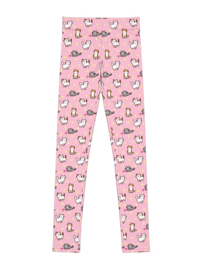 Cute Llama Print Youth Leggings, Fun Activewear for Kids, Colorful Loungewear, Perfect for Birthdays and Everyday Playtime