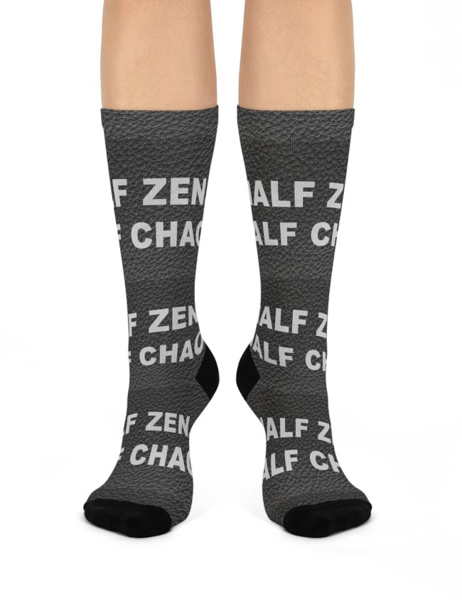 Cushioned Crew Socks for Inner Peace, Zen Socks for Meditation, Cozy Gift for Mindfulness, Stress Relief, Everyday Comfort