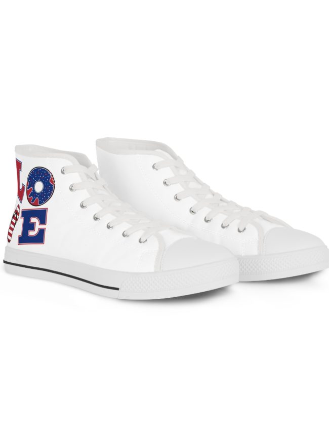 Stylish High Top Sneakers with Unique Design, Casual Wear, Trendy Footwear, Personalized Shoes, Gift for Him, Everyday Sneakers