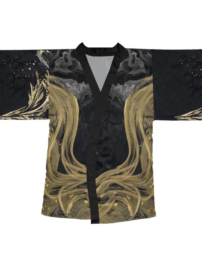 Stylish Long Sleeve Kimono Robe | Relaxation Wear, Loungewear, Unique Gift, Home Spa, Fashion Statement