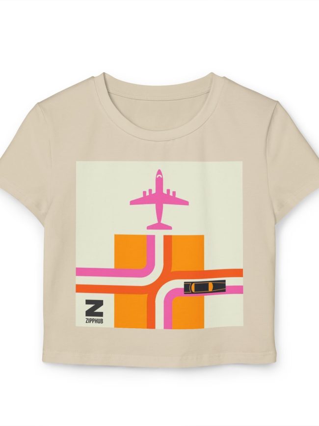 Retro Airplane Baby Tee, Vintage Aviation Shirt, Travel Lover Gift, Women's Graphic Tee, Aeronautical Apparel