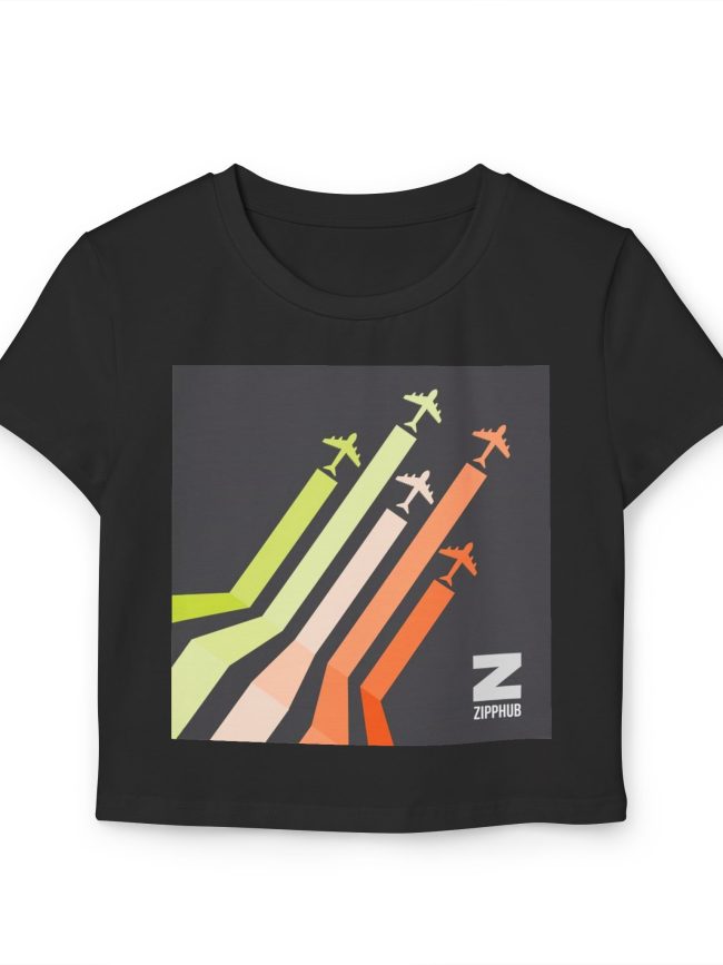 Aviator Women's Baby Tee, Cute Crop Top, Airplane Graphic Shirt, Vintage Style Tee, Travel Lover Gift, Summer Outfit