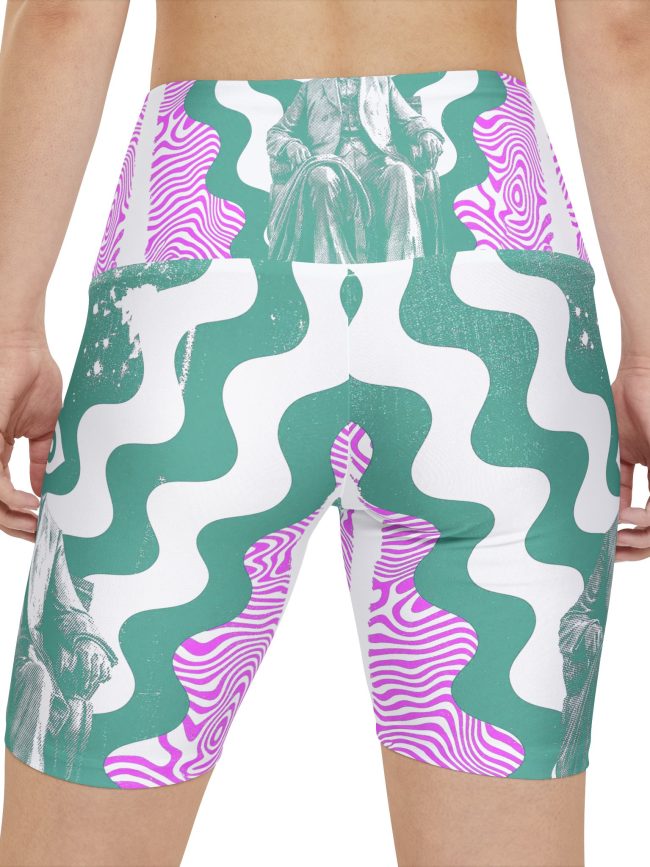 Colorful Graphic Women’s Workout Shorts - Stylish Activewear for Fitness, Gym, Yoga, Running, or Lounging