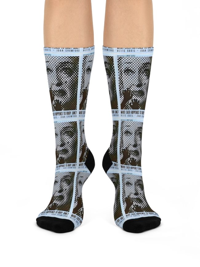 Cushioned Crew Socks with Vintage Design, Cozy Socks for Home, Unique Gift for Holidays, Comfortable Fashion Socks, Retro Style Footwear