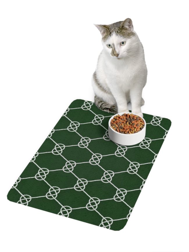 Stylish Pet Food Mat - 12x18 Eco-Friendly Dog Feeding Place Mat